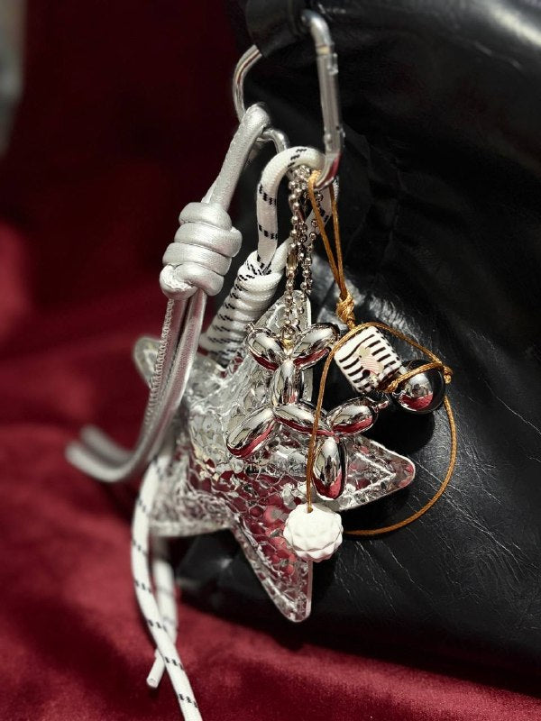 Silver Star Bag Charm