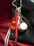 Red Baseball Bag Charm