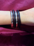 Rose Gold in Black Bangle Set
