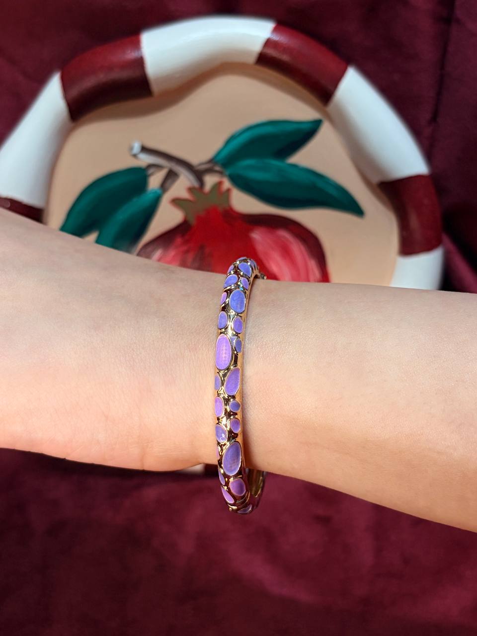 Purple Enamel Bangle