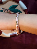 Pink Roses Enamel Bangle