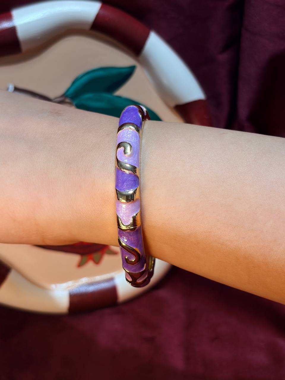 Purple Enamel Bangle