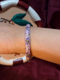 Purple Rose Enamel Bangle