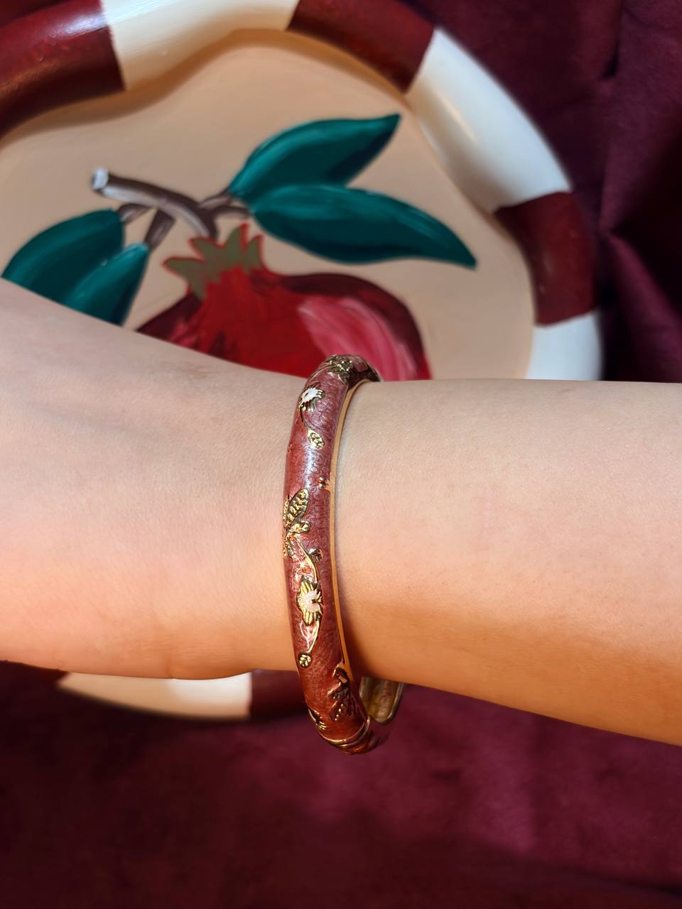 Brown Enamel Bangle