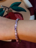 Purple Rose Enamel Bangle