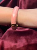Wide Pink Enamel Bangle