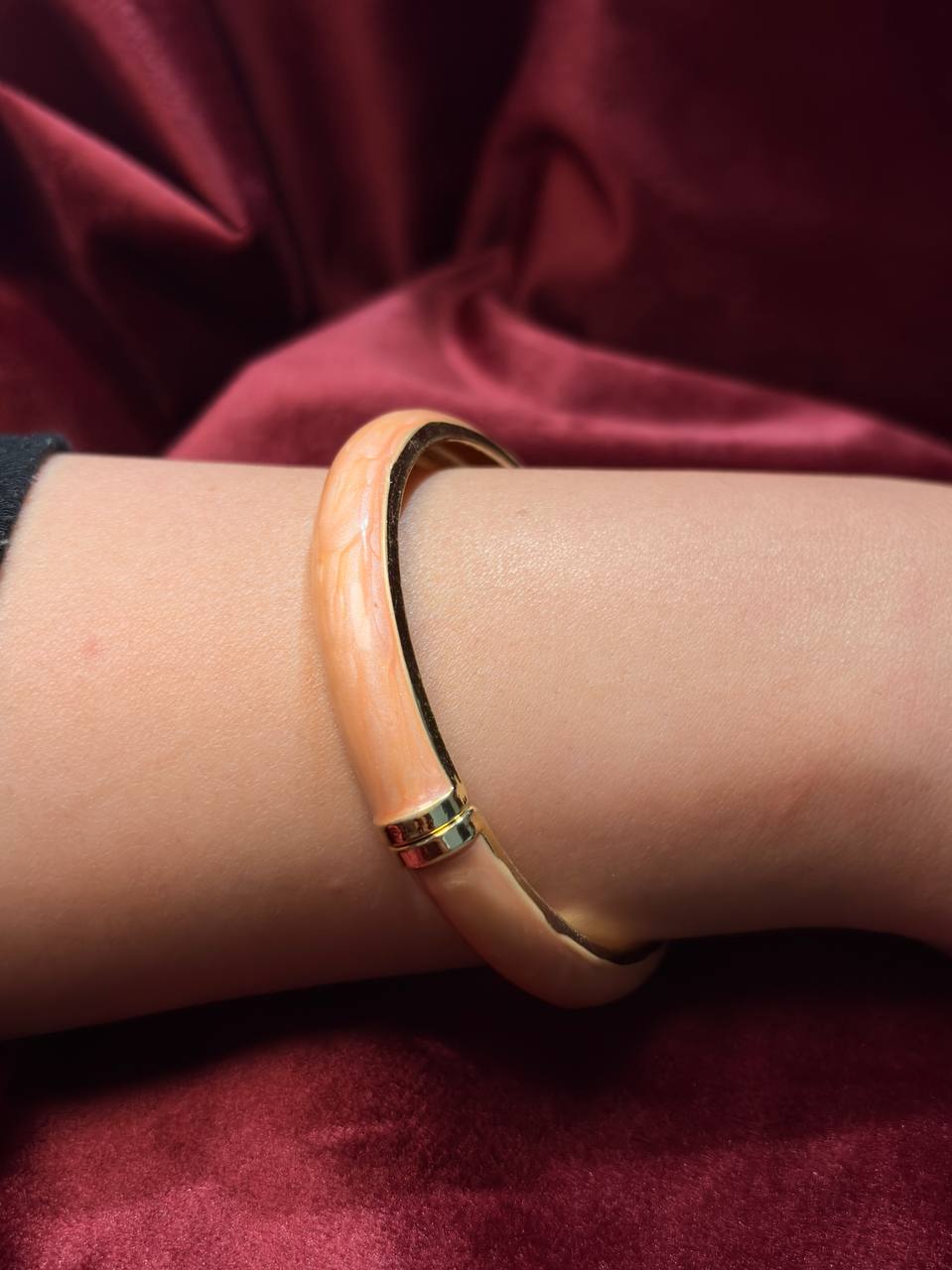 Beige Enamel Bangle