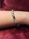 Black and White Enamel Bangle