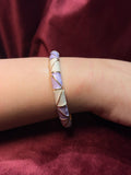 Purple and White Enamel Bangle