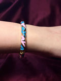 Pink and Blue Enamel Bangle