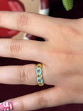 Blue Chain Enamel Ring