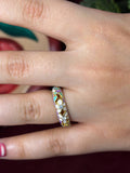 White Roses Enamel Ring
