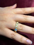 Multi Color Flower Enamel Ring