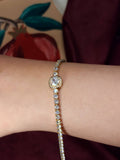 Golden Ziricon Tennis Bracelet