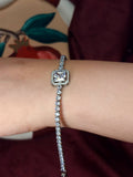 Silver Lazurde Tennus Bracelet