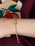 Golden Ziricon Tennis Bracelet