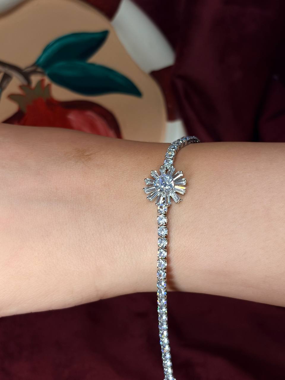 Silver Ziricon Stone Tennis Bracelet