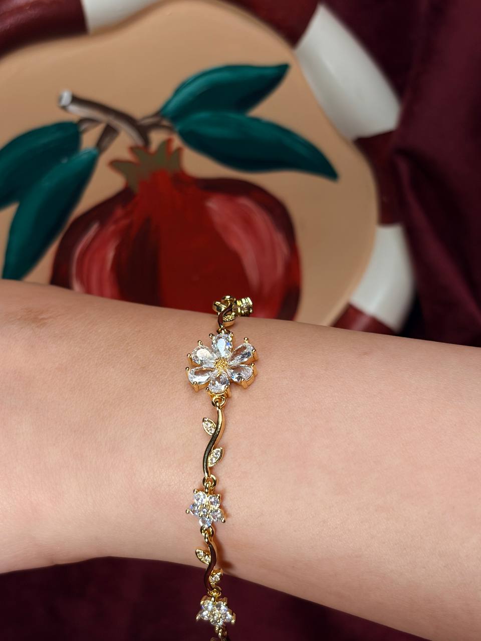 Tulip Flower Tennis Bracelet