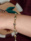 Golden Stone Tennis Bracelet