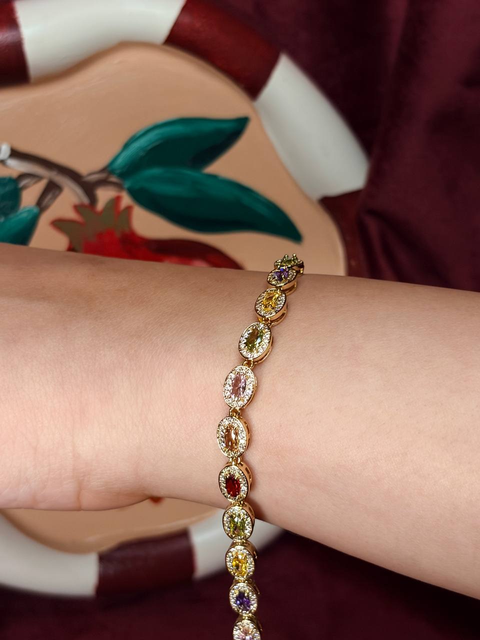 Golden Colored Tennus Bracelet