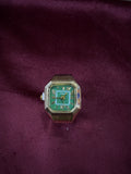 Square Green Watch Ring
