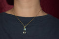 Blue Rose Necklace