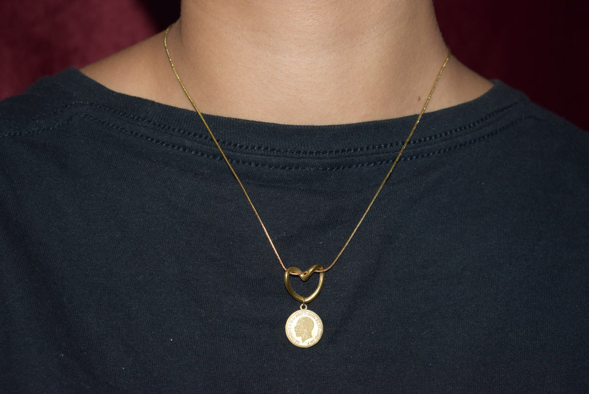 Heart and Coin Necklace