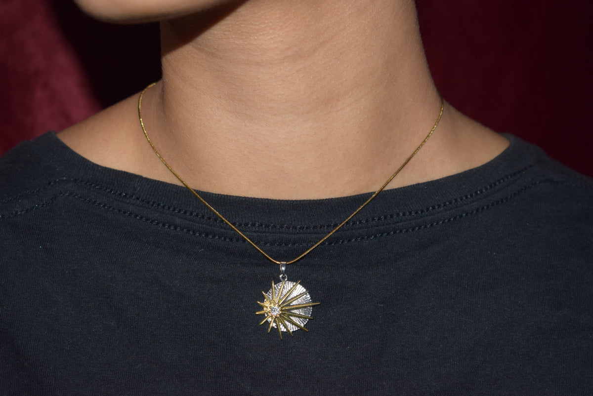 Double Plated Sun Necklace