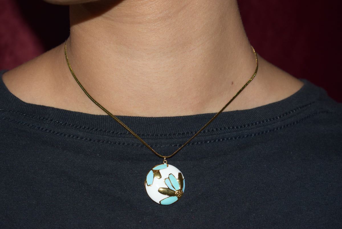 Blue Flower Necklace