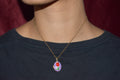 Purple Rose Locket Necklace