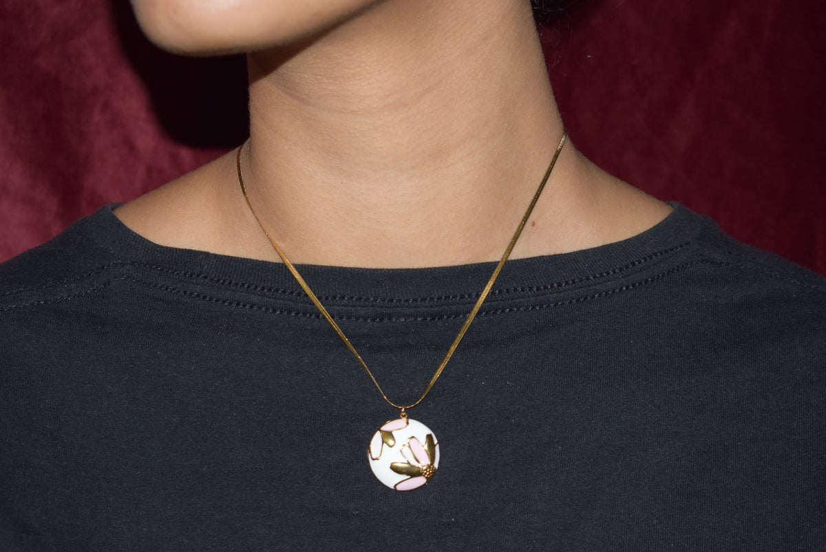 Pink Flower Necklace