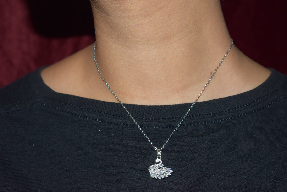 Ziricon Swan Necklace