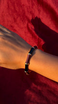 Skinny black & brown bangle