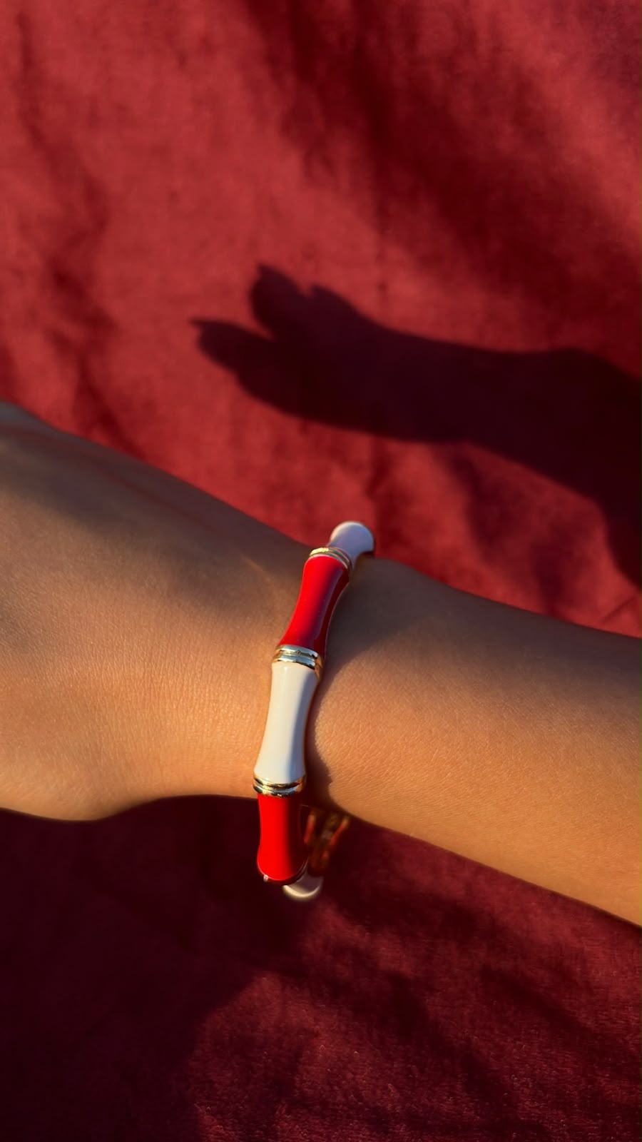 Skinny Red & White bangle