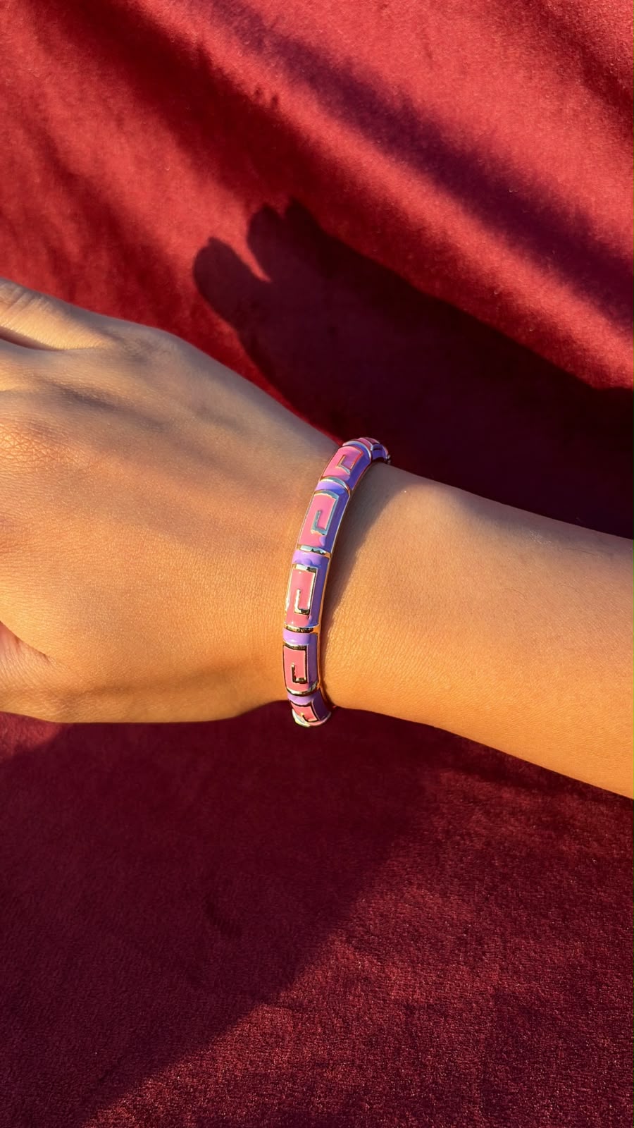 Purple & Pink rectangle bangle