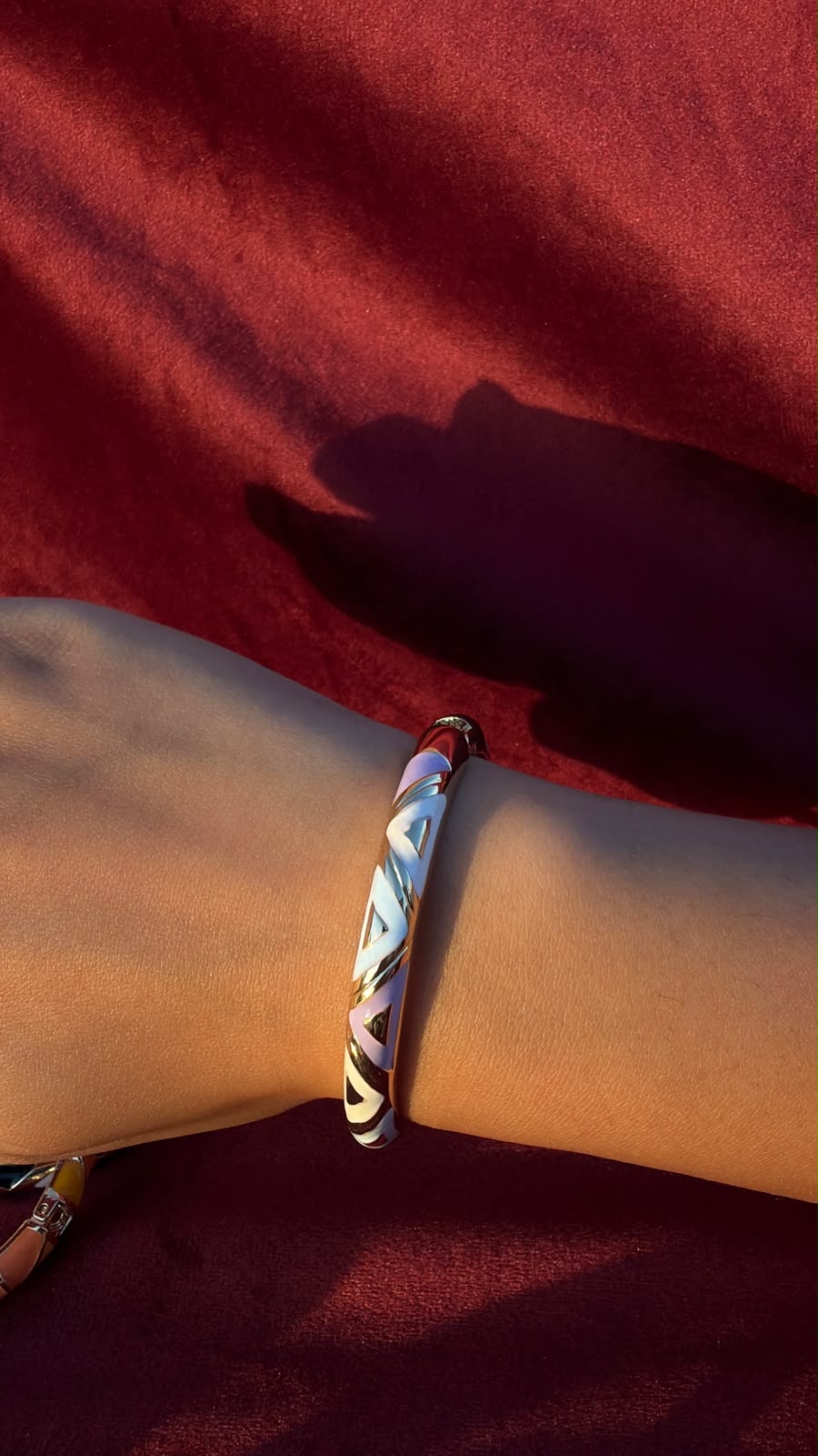 Purple triangle bangle