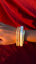White Square Bangle Set