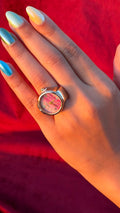 Round Pink Watch Ring