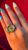 Round Yellow Watch Ring