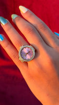 Strass Pink Watch Ring