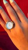 Round White Watch Ring