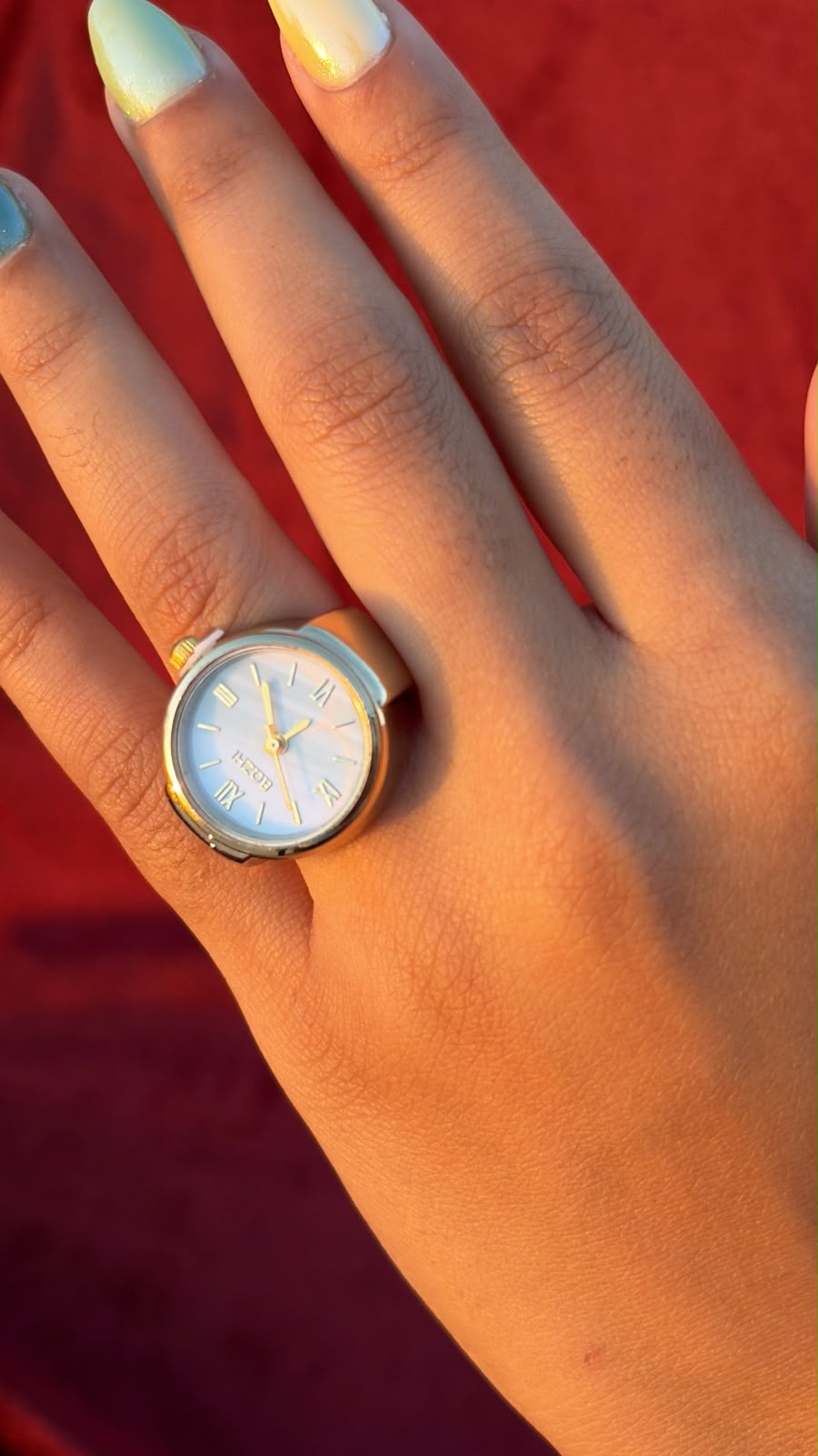 Round White Watch Ring