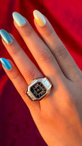 Square Black Watch Ring