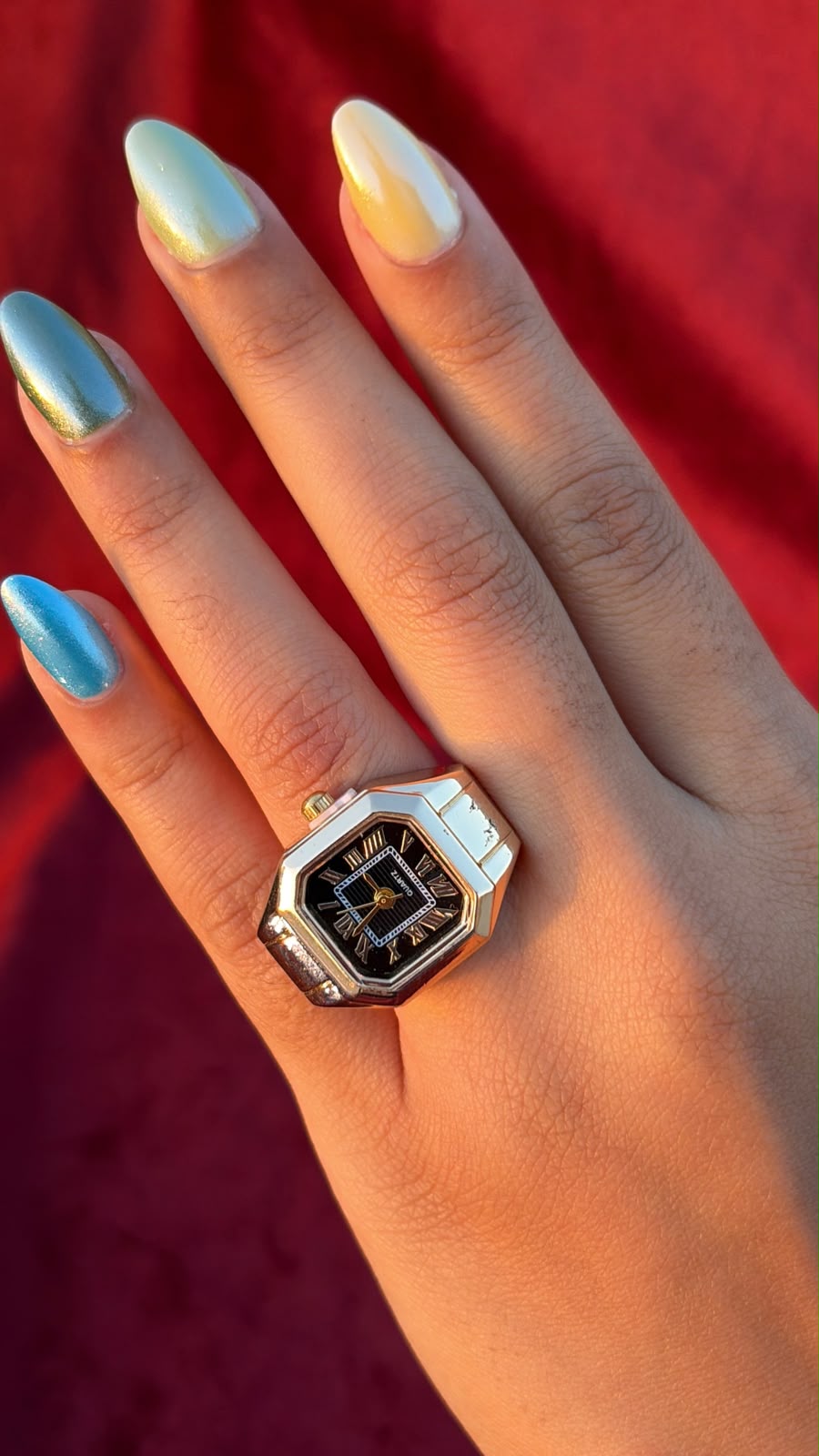 Square Black Watch Ring