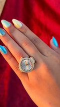 Strass White Watch Ring