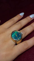 Round Green Watch Ring
