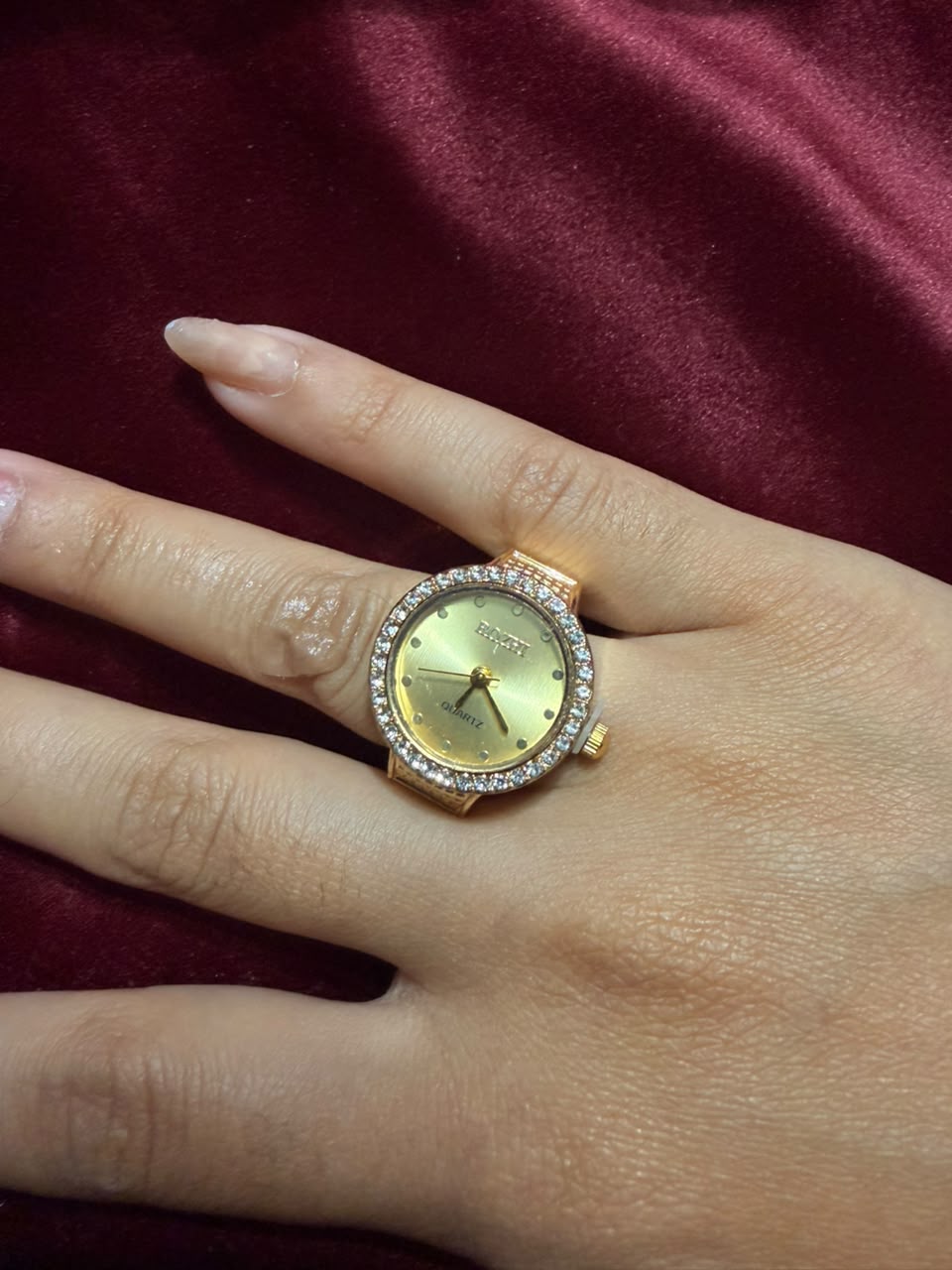 Yellow Strass Watch Ring