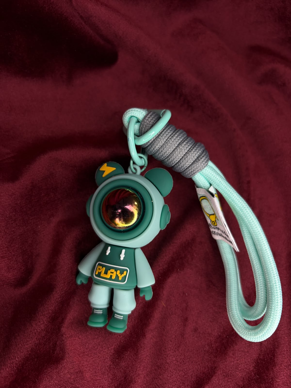 Teal Astronaut Keychain