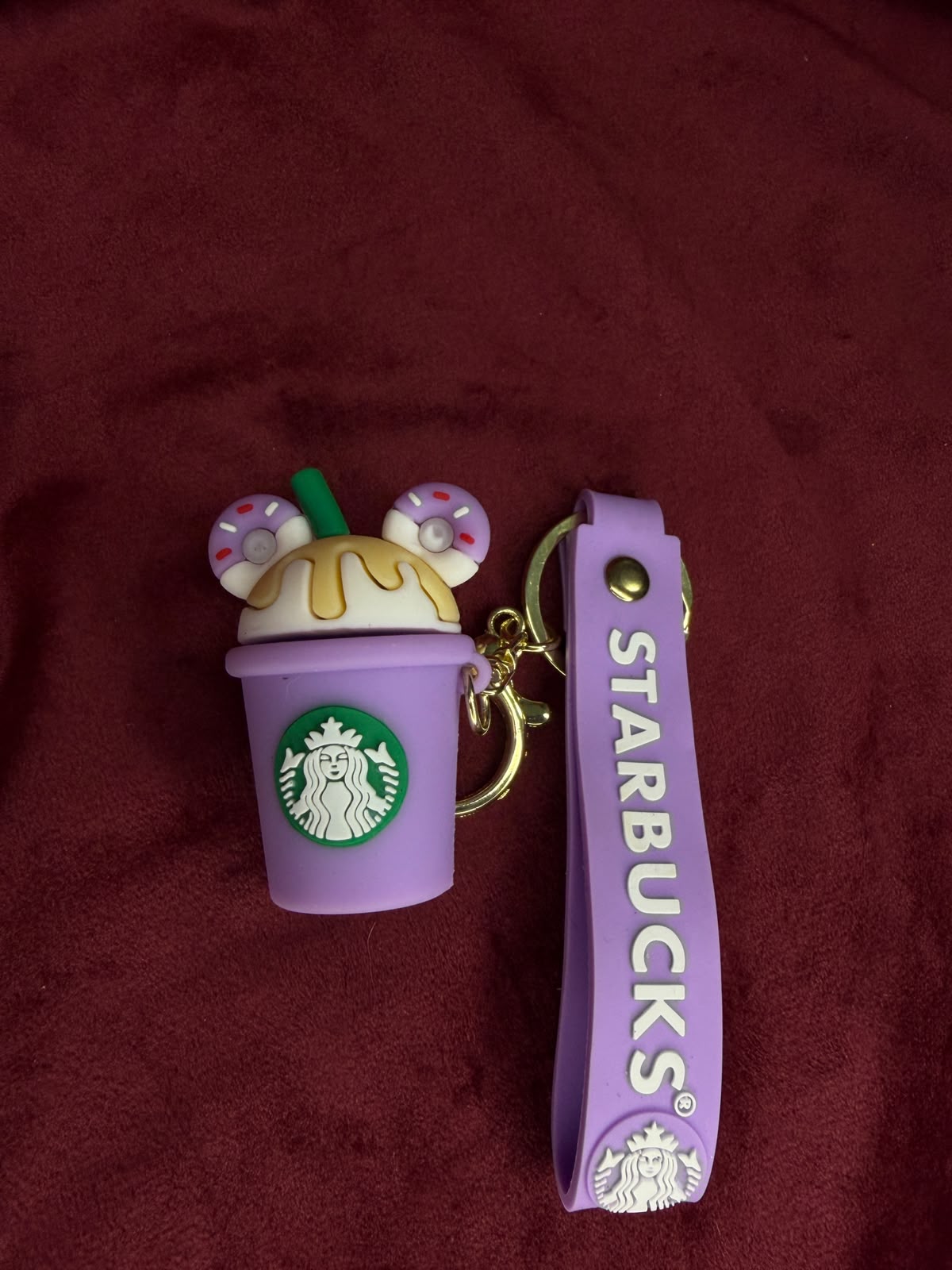 Purple Starbucks Keychain