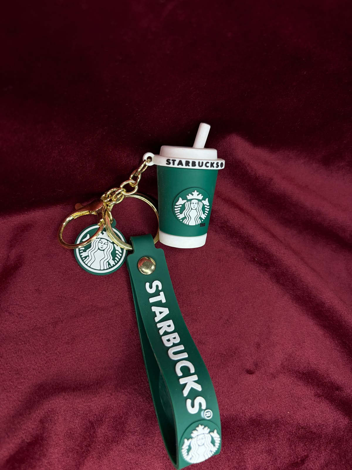 Green Starbucks Keychain